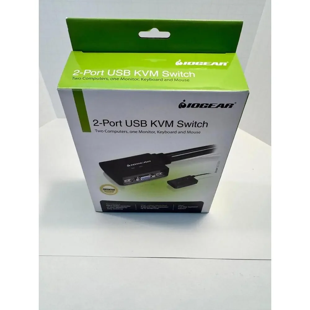 New in box IOGEAR 2-Port USB KVM Switch GCS22U